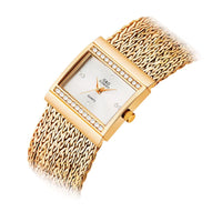 Fashion Women Watches 2019 Best Diamonds Square Dial Clock Luxury Gold Women'S Bracelet Quartz Wrist Watches New Dropshipping
