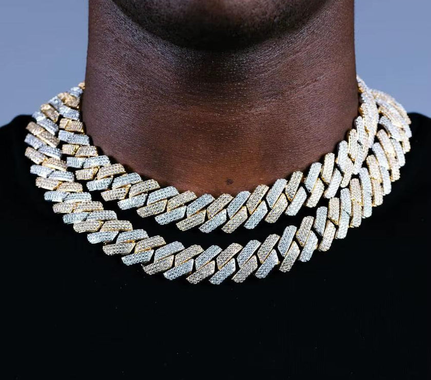 High Quality Iced Out Men Jewelry 5A Cz Hip Hop New Micro Pave 19Mm Cuban Link Chain Big Heavy Chunky Necklace for Men Boy
