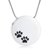Cremation Jewelry Urn Pendant Necklace for Pet Dog Cat Ashes 316L Stainless Steel Customized Gift to Women Men Keepsake Jewelry