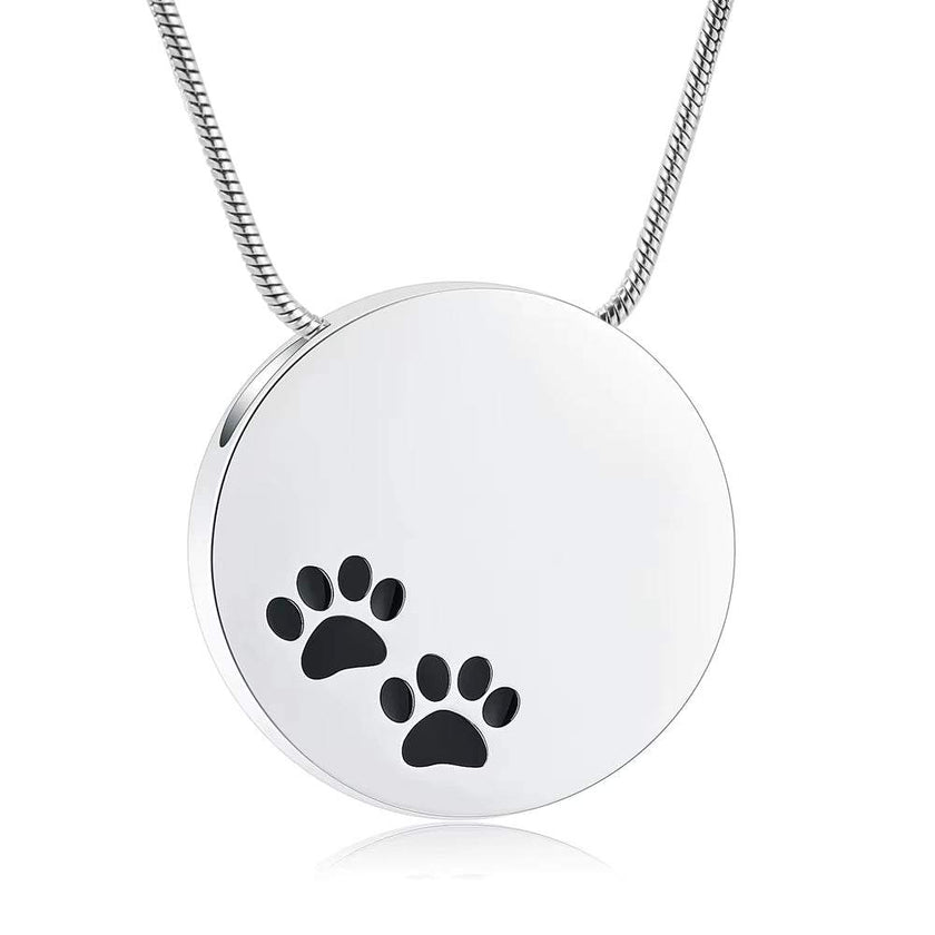 Cremation Jewelry Urn Pendant Necklace for Pet Dog Cat Ashes 316L Stainless Steel Customized Gift to Women Men Keepsake Jewelry