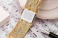 Fashion Women Watches 2019 Best Diamonds Square Dial Clock Luxury Gold Women'S Bracelet Quartz Wrist Watches New Dropshipping