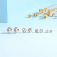 Moissanite Earrings 18K Gold 100% Real with Certificate Luxury AU750 Jewelry for Women K Gold Earring Studs Trend Present