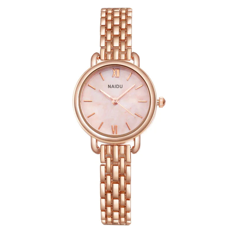 Luxury Women Watches New NAIDU Rose Gold Silver Ladies Bracelet Watch Womens Quartz Dress Wristwatch Feminino Reloj Mujer Kol Saati
