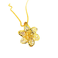 AU999 Gold Loukong Lucky Bead Pendant for Women Sweet 24K Pure Gold Necklace Water Wave Chain Real Gold Jewelry Gift
