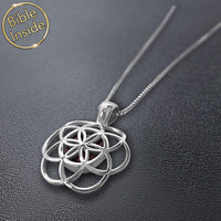 Timeless Bible Necklace with the Seed of Life - Harmony Pendant