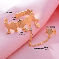 Gold Color Coin Banglesfor Girl Baby Bracelet Islam Muslim Arabic Currency Money Gold Bracelets Bangle Jewelry Birthday Gift