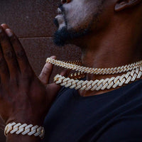 High Quality Iced Out Men Jewelry 5A Cz Hip Hop New Micro Pave 19Mm Cuban Link Chain Big Heavy Chunky Necklace for Men Boy