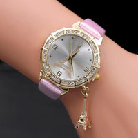 2020 Ladies Watches Fashion Paris Eiffel Tower Watches Women Faux Leather Quartz Watches Relogio Feminino Reloje Mujer Best Gift