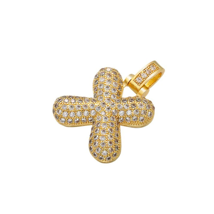 Women ZHUKOU Delicate and Fat 26 Gold Color Letter Pendant for Women Handmade DIY Necklace Earrings Jewelry Accessories Mode: VD614