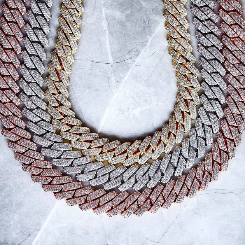 High Quality Iced Out Men Jewelry 5A Cz Hip Hop New Micro Pave 19Mm Cuban Link Chain Big Heavy Chunky Necklace for Men Boy