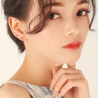 YUNLI Real 18K Gold Stud Earrings Simple Shiny Ball Design Pure AU750 Solid Gold for Women Fine Jewelry Gift EA001