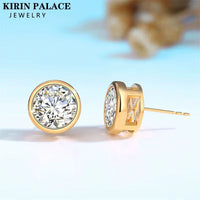 Moissanite Earrings 18K Gold 100% Real with Certificate Luxury AU750 Jewelry for Women K Gold Earring Studs Trend Present