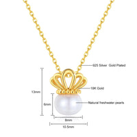18K Gold Necklace Pendant round Natural Freshwater Pearl AU750 Yellow Gold Pendant Women'S Fine Jewelry Gift with Certificate