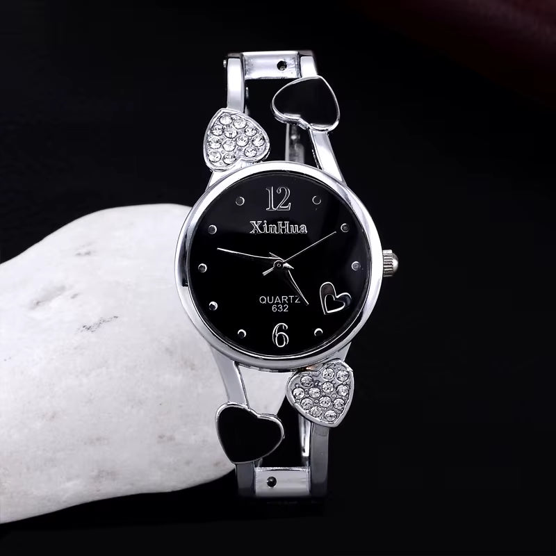 Heart Shaped Bracelet Watch Women Watches Luxury Rhinestone Women'S Watches Ladies Watch Steel Clock Zegarek Damski Reloj Mujer