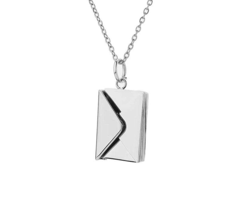 Love Letter Envelope Pendant Necklace Customized Stainless Steel Jewelry Confession Love You for Valentine Day Mother Day