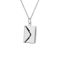 Love Letter Envelope Pendant Necklace Customized Stainless Steel Jewelry Confession Love You for Valentine Day Mother Day
