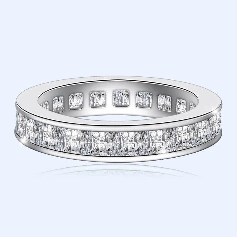 100% Real Natural Moissanite Ring for Women Fine Anillos De Bizuteria 925 Jewelry 18K Gold Ring with Box