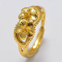 Bridal Wedding Jewelry Annayoy Dubai African Small Gold Color Rings for Women Girls Arabian Middle East Jewellery Little Bangs Woman Mama Best Gifts