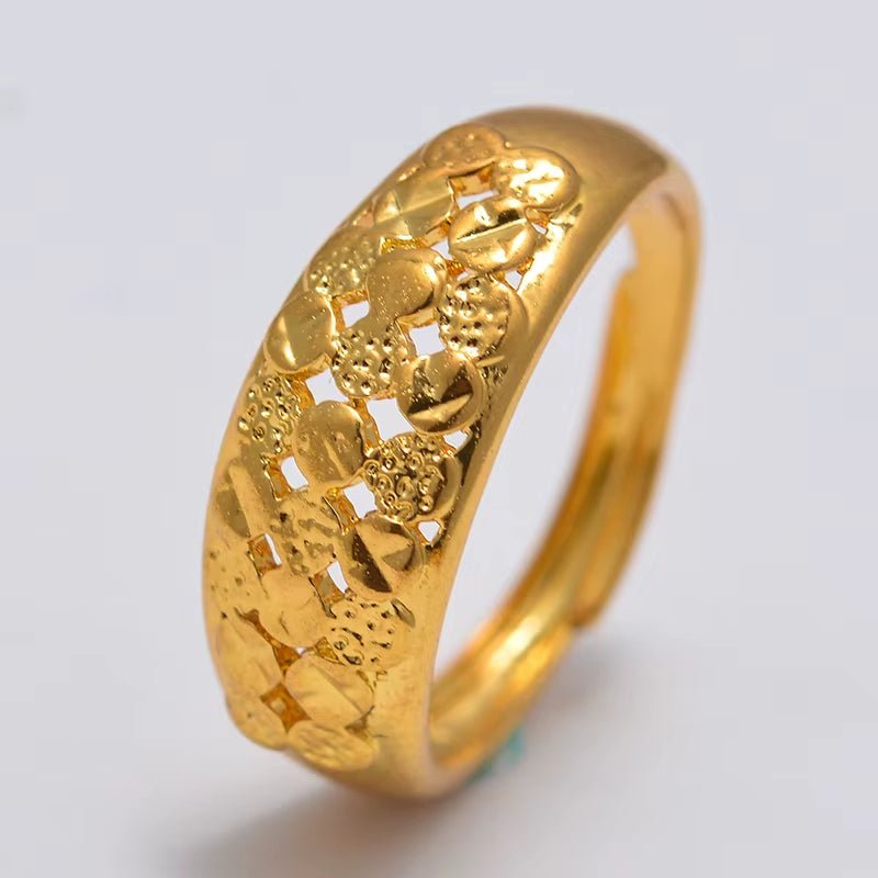 Bridal Wedding Jewelry Annayoy Dubai African Small Gold Color Rings for Women Girls Arabian Middle East Jewellery Little Bangs Woman Mama Best Gifts