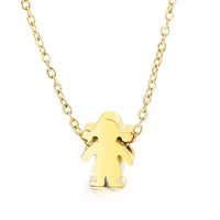 Boy Girl Kid Pendant Women Necklace Name Date Child Family Jewelry Engraved Stainless Steel Gold Color Jewelry