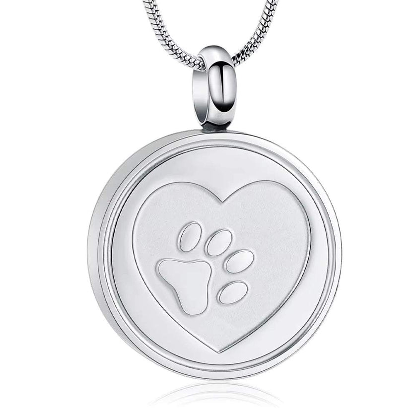 Cremation Jewelry Urn Pendant Necklace for Pet Dog Cat Ashes 316L Stainless Steel Customized Gift to Women Men Keepsake Jewelry