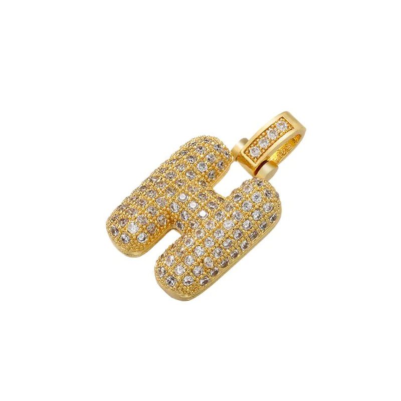 Women ZHUKOU Delicate and Fat 26 Gold Color Letter Pendant for Women Handmade DIY Necklace Earrings Jewelry Accessories Mode: VD614