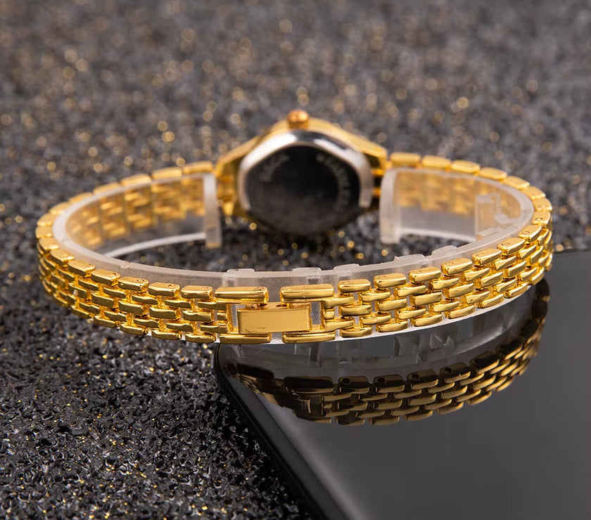 Bracelet Clasp Simple Elegant Small Women'S Watches Luxury Brand Gold Wrist Watches for Women Ladies Quartz Watches for Girls Montre Femme