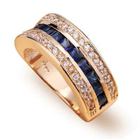 Trendy Real Diamond Sapphire Ring for Women 18K Gold Bague or Jaune for Jewelry Anillos Men Gemstone Anel Jewelry Gold Rings Box