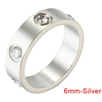 Style Luxury Bijoux Pulseira Feminina Bangle Ring Set Stainless Steel Jewelry Fit Lover Female Crystal Bracelets Rings Fashion Women