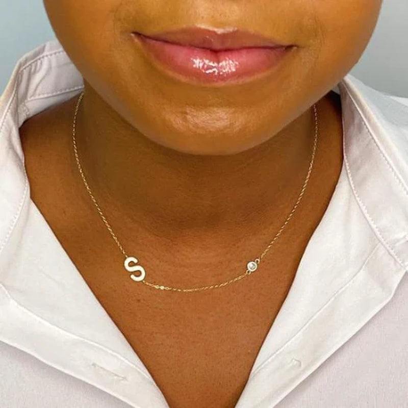 Beautiful Finest Shine Initial Sterling Silver Necklace
