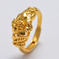 Bridal Wedding Jewelry Annayoy Dubai African Small Gold Color Rings for Women Girls Arabian Middle East Jewellery Little Bangs Woman Mama Best Gifts