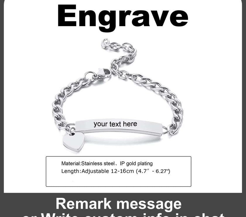 Personalize Name Bracelet for Baby Boy Girl Figaro Chain Smooth Bangle Link Gold Tone No Fade Safty Jewelry 12Cm to 15Cm