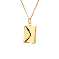 Love Letter Envelope Pendant Necklace Customized Stainless Steel Jewelry Confession Love You for Valentine Day Mother Day