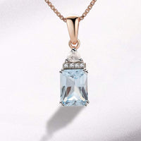 Real 925 Sterling Silver Jewelry Sets for Women Sky Blue Topaz Gemstone Wedding Delicate Gifts Fine Jewelry Rose Gold Plating