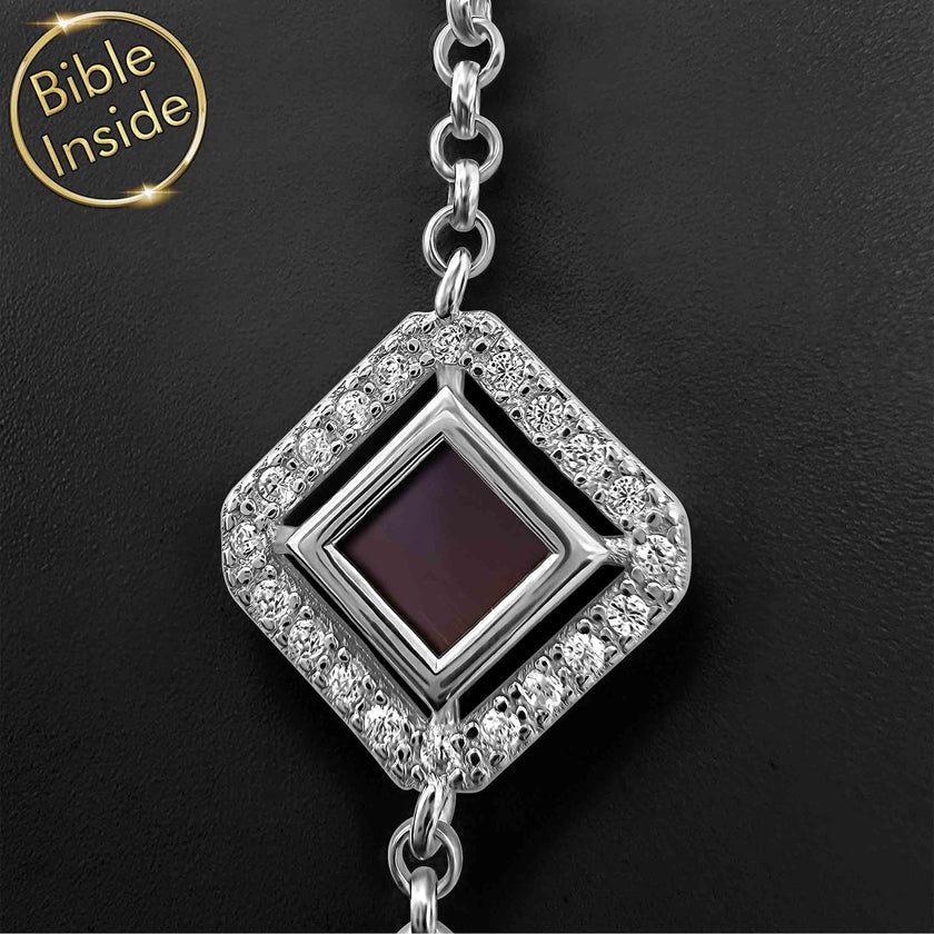   Jewelry Christianity Bracelet with Nano Bible - Royal Frame Bracelet