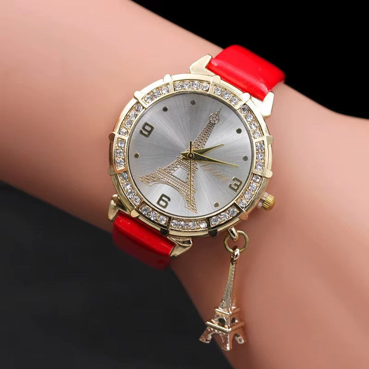 2020 Ladies Watches Fashion Paris Eiffel Tower Watches Women Faux Leather Quartz Watches Relogio Feminino Reloje Mujer Best Gift