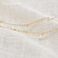 Real 14K Gold Filled Natural Pearl Necklace Gold Choker Handmade Pendants Collier Femme Kolye Collares Boho Jewelry for Women
