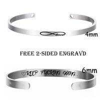 Personnalisé Bracelet for Women Custom Necklace Bar Engraved Name Text Mantra Bangle Cuff Stainless Steel Jewelry for Women Gift