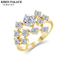 GRA Certified Total Is 1.5Ct Full Moissanite Ring Woman with Many Stones Silver Infinity Trend Jewelry for Engagement New In
