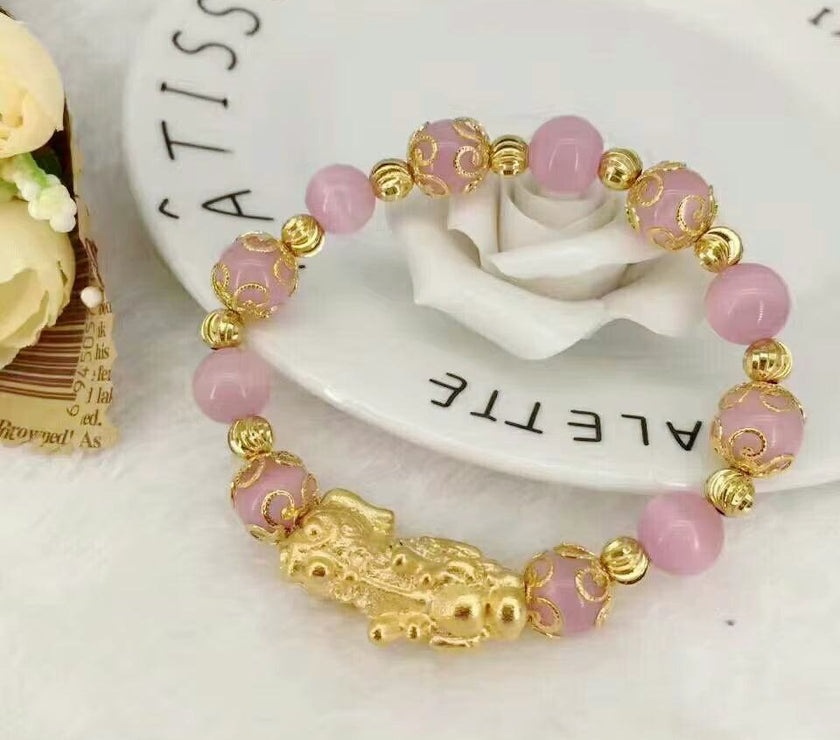 Real Gold Au999 Bracelet Jewelry Fashionable Pure Gold Pixiu Transfer Bracelet Attracting Wealth and Treasure Gold 24K Bracelet