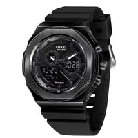 SMAEL Sport Watches Women 50M Waterproof Lady Watches Pink Lover Gifts 8102 Dual Time Diaplay Watches Digital LED Back Light