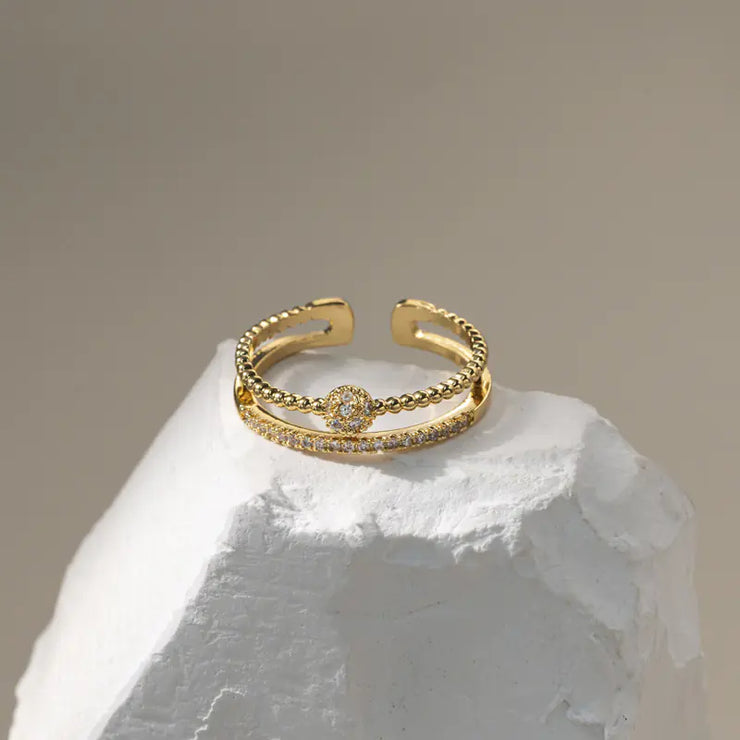 Hollow Open-end Niche Design Ring for Women