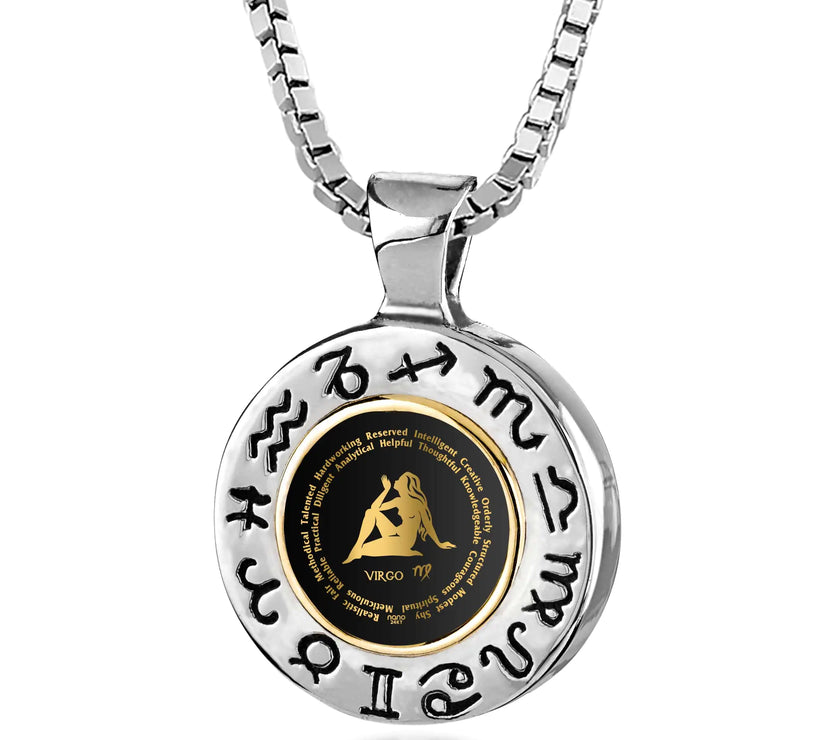 Virgo Zodiac Sign Necklace Gift