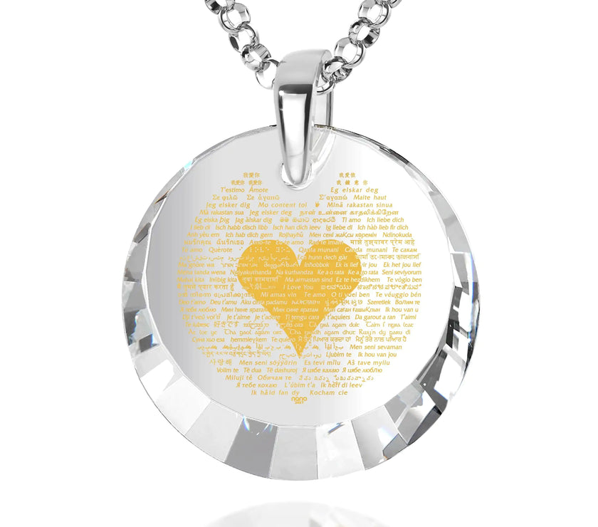 Silver I Love you Necklace